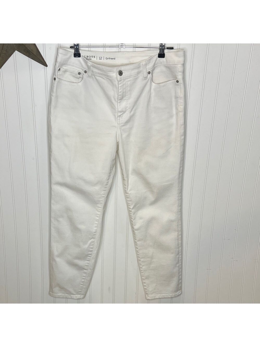 Talbots Flawless White Girlfriend Jeans Size 12
